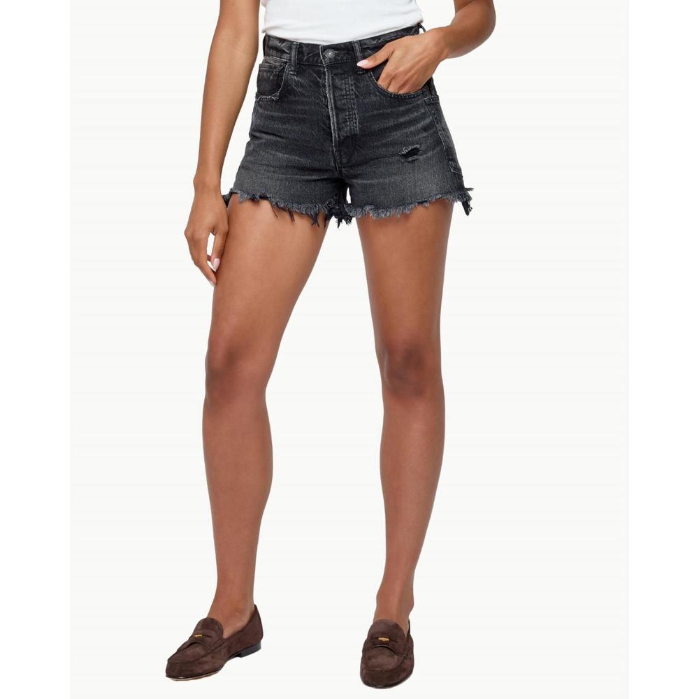 MOUSSY harrington high-rise shorts in black
